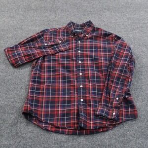 Ralph Lauren Plaid Button Down Shirt Red Blue Classic Fit L/S Men's Size M